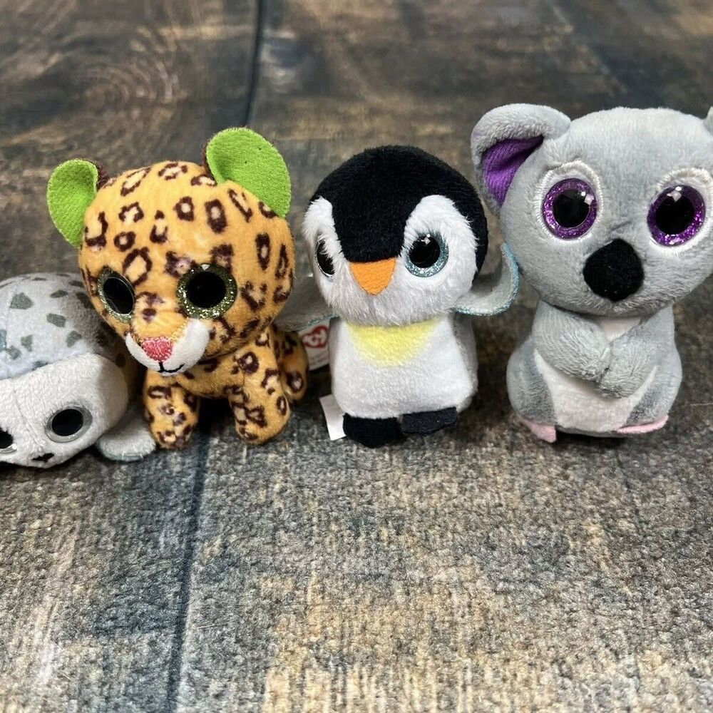 McDonald’s Ty Beanie Boos 2017 & 2021 Happy Meal Toys! 4 Mini Plush Animals!
